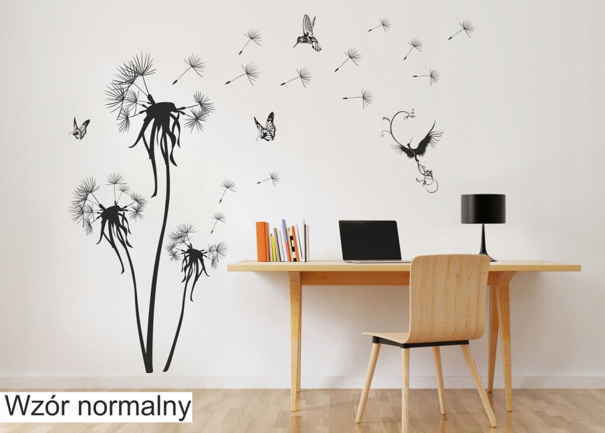 Трафарет одуванчика на стену