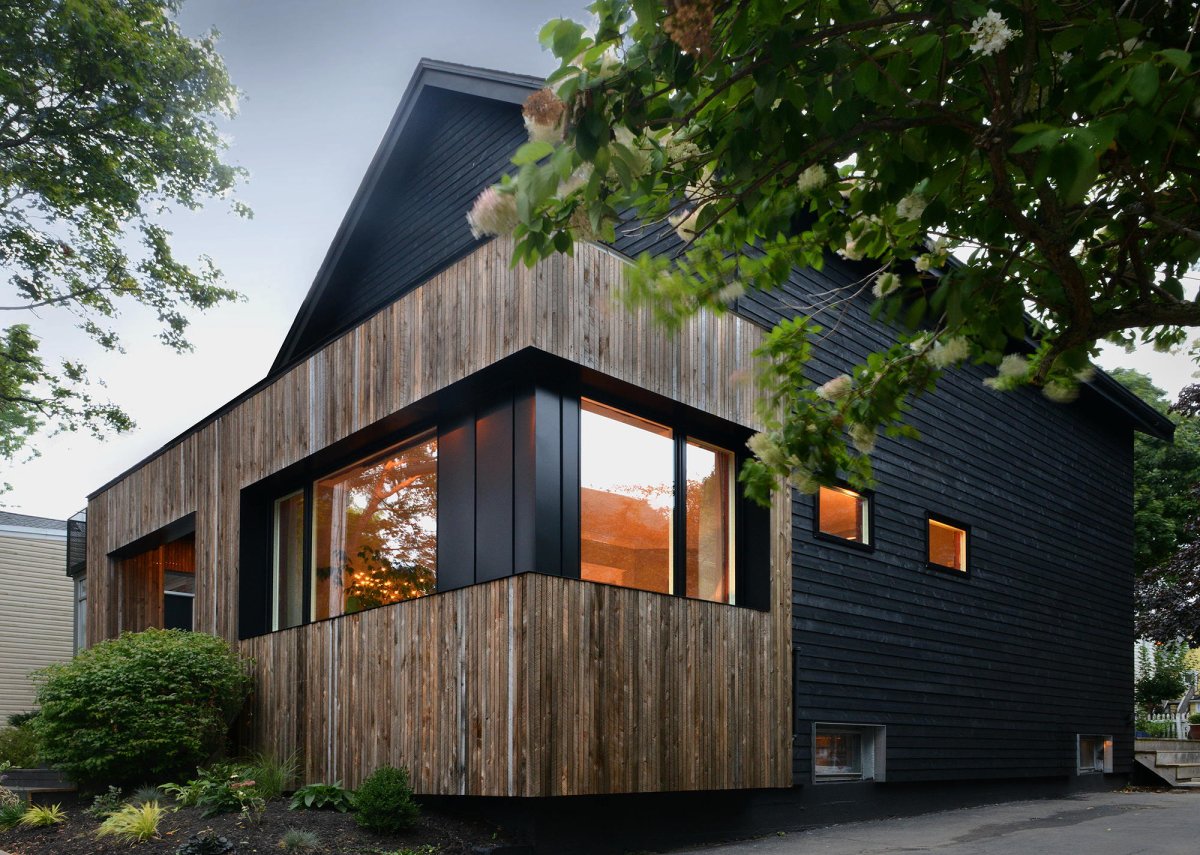 Фасад из обожженного дерева