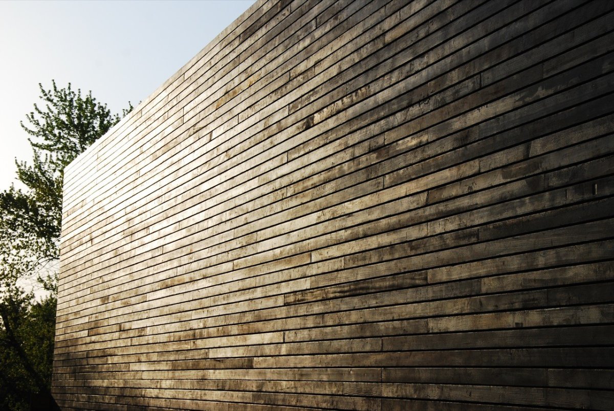 Обожженное дерево в интерьере