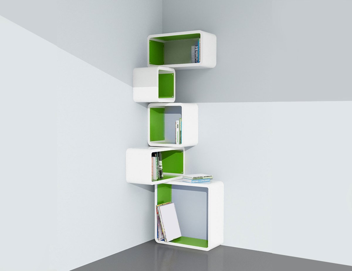 Угловые квадратные полки