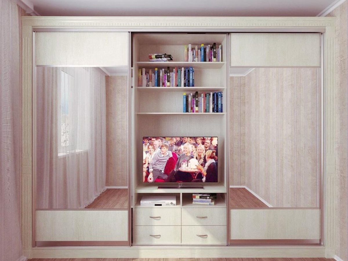Шкаф с телевизором в спальню