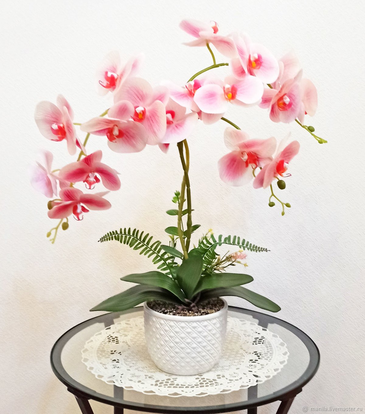 Композиция из орхидей в горшках