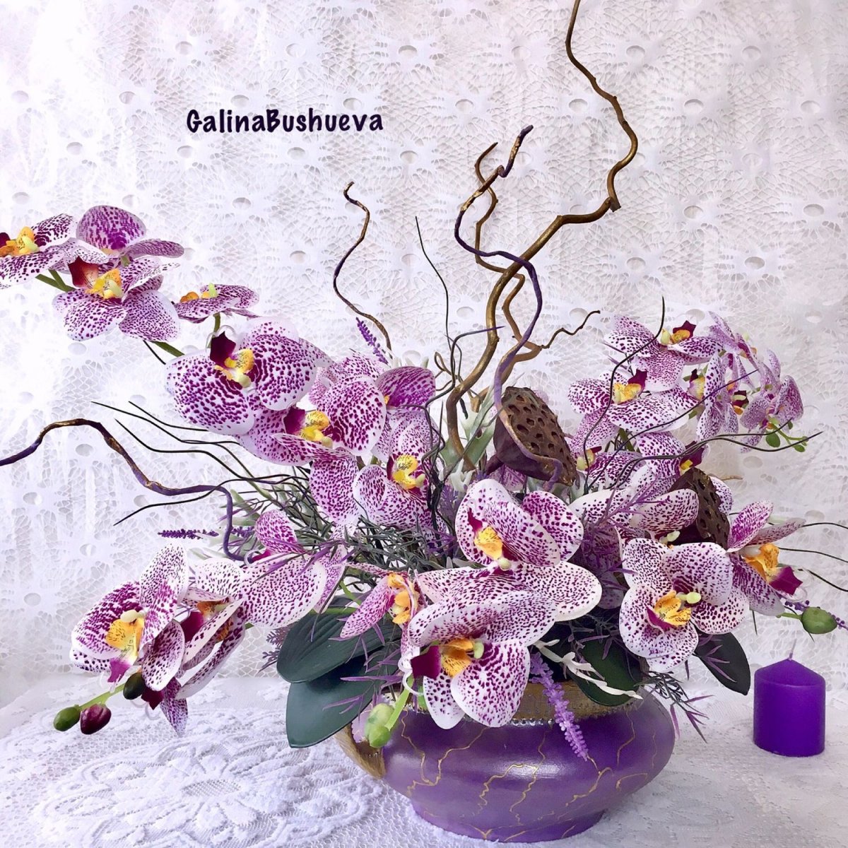 Композиции из искусственных цветов премиум класса