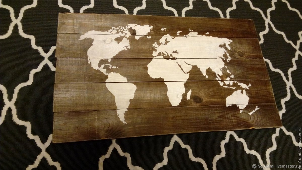 Карта пробковая на стену