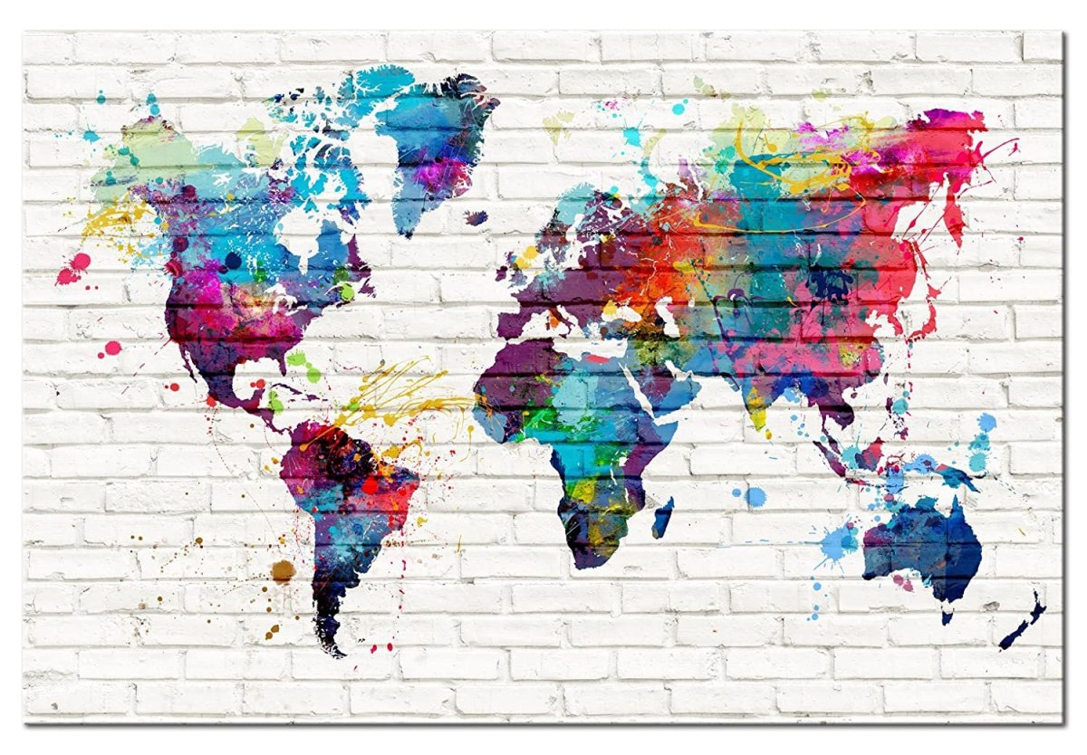 Mimi карта мира World Map Wall decoration Black 180х108