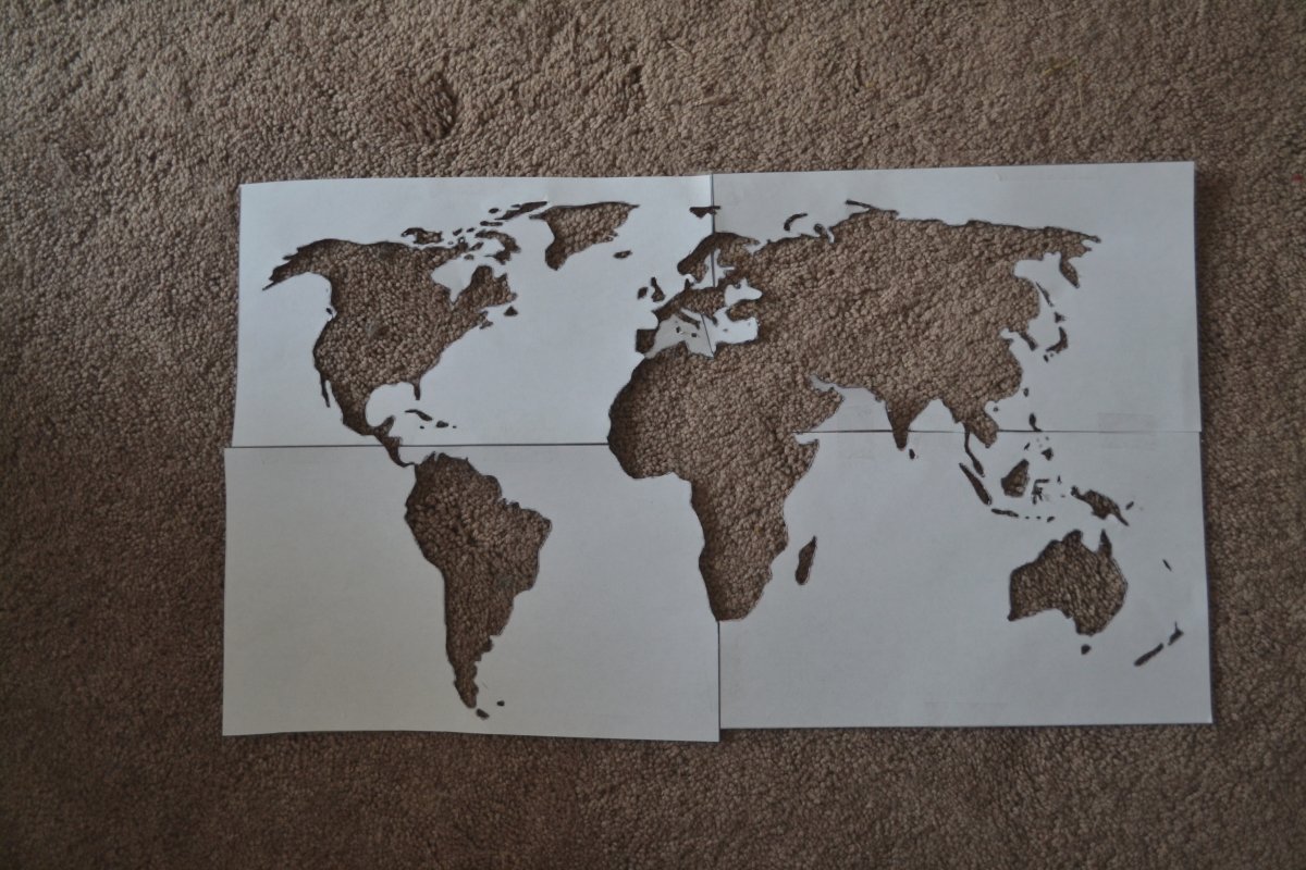 Карта мира из дерева Map Wall decoration