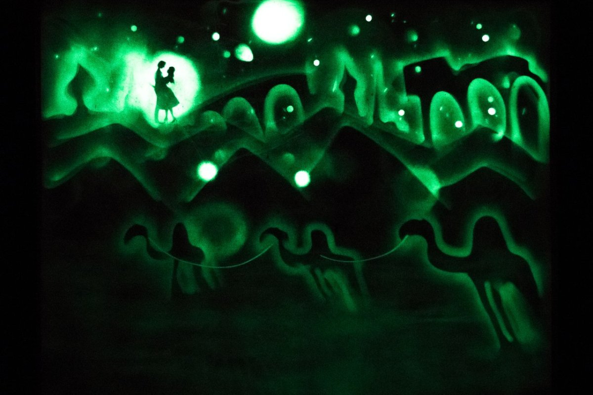 Флуоресцентная краска для стен