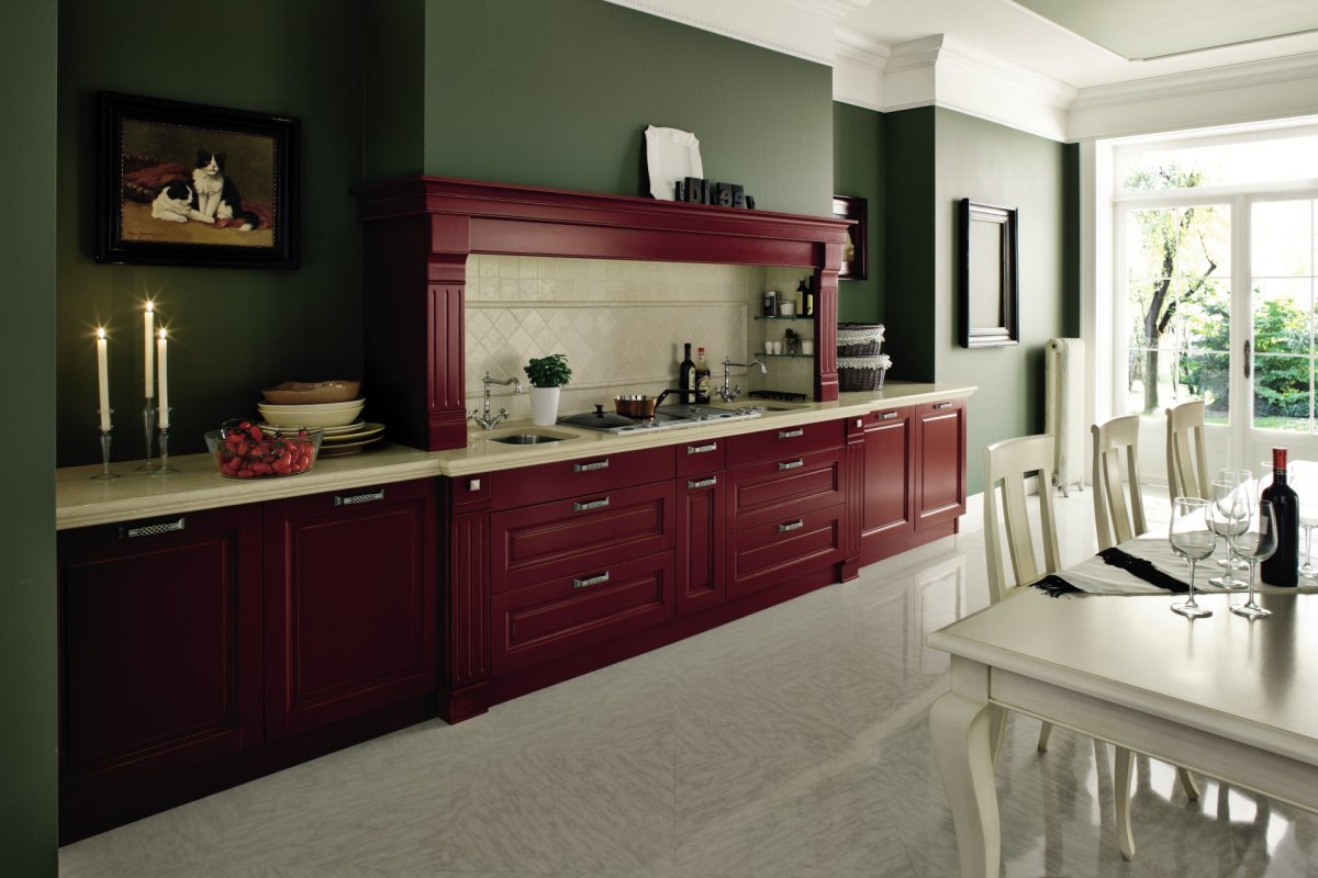 Интерьер угловой кухни 12 кв.м