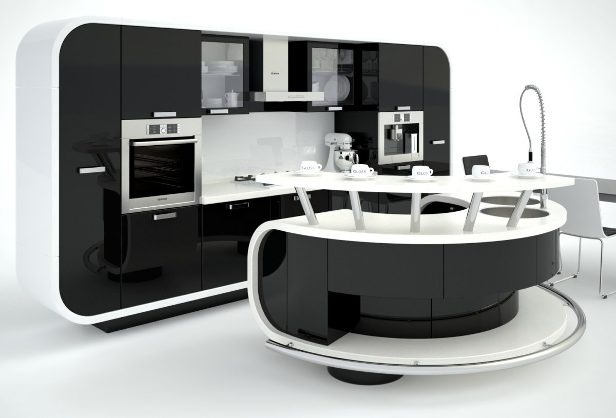 Необычные кухонные гарнитуры для маленькой кухни