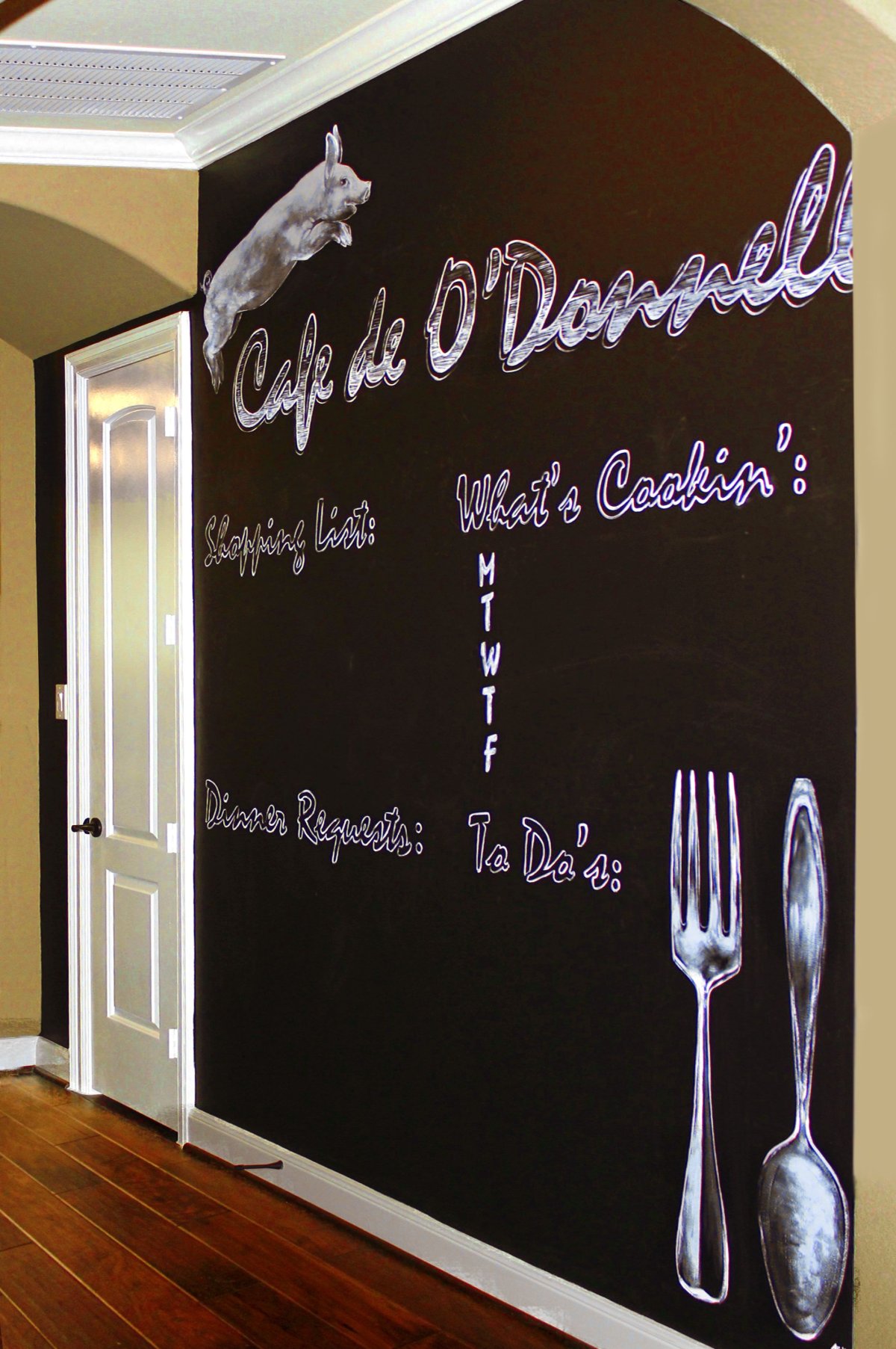 Огромная меловая доска