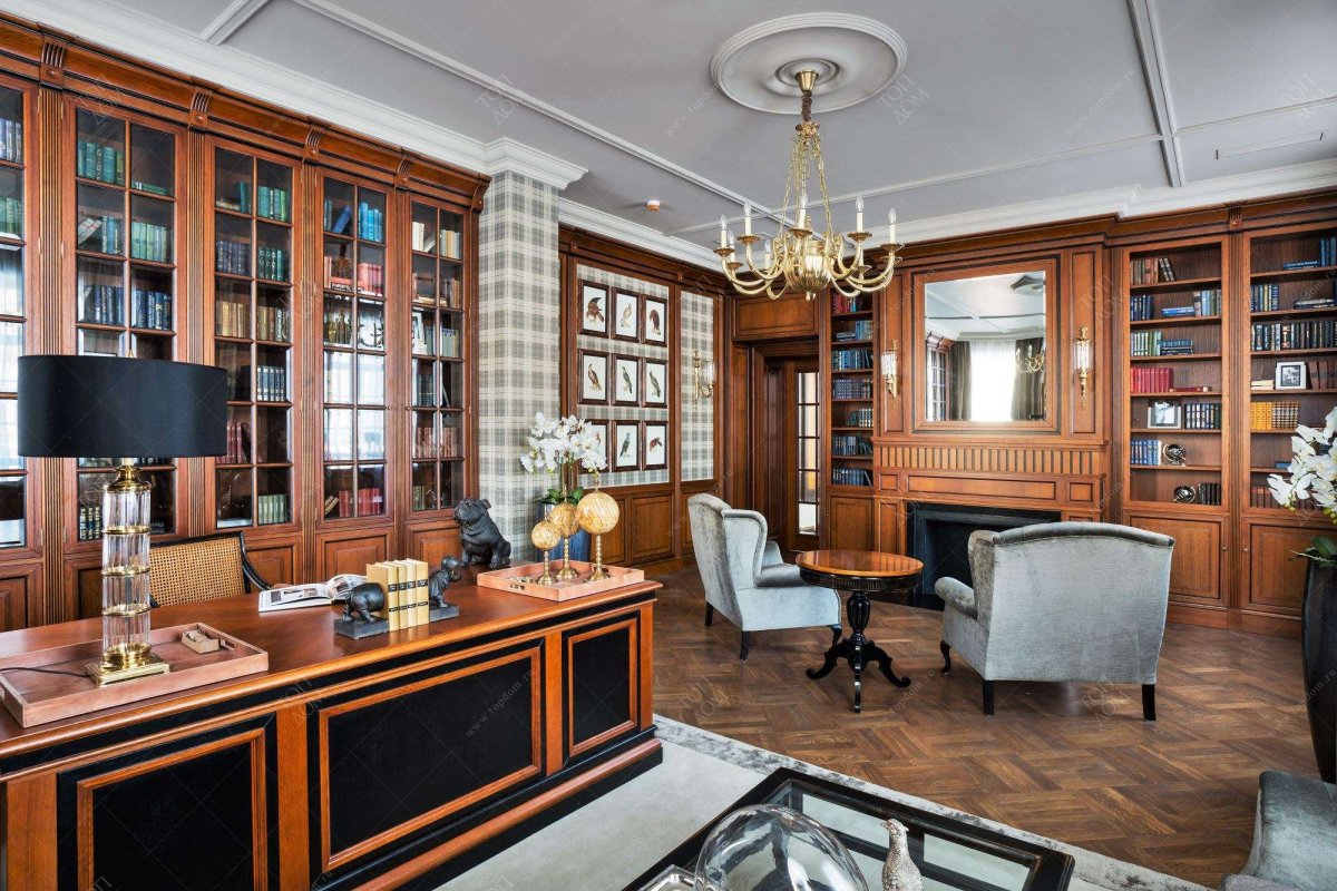 Кабинетный стиль в интерьере