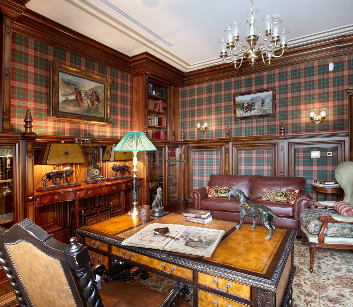 Интерьер кабинета в квартире