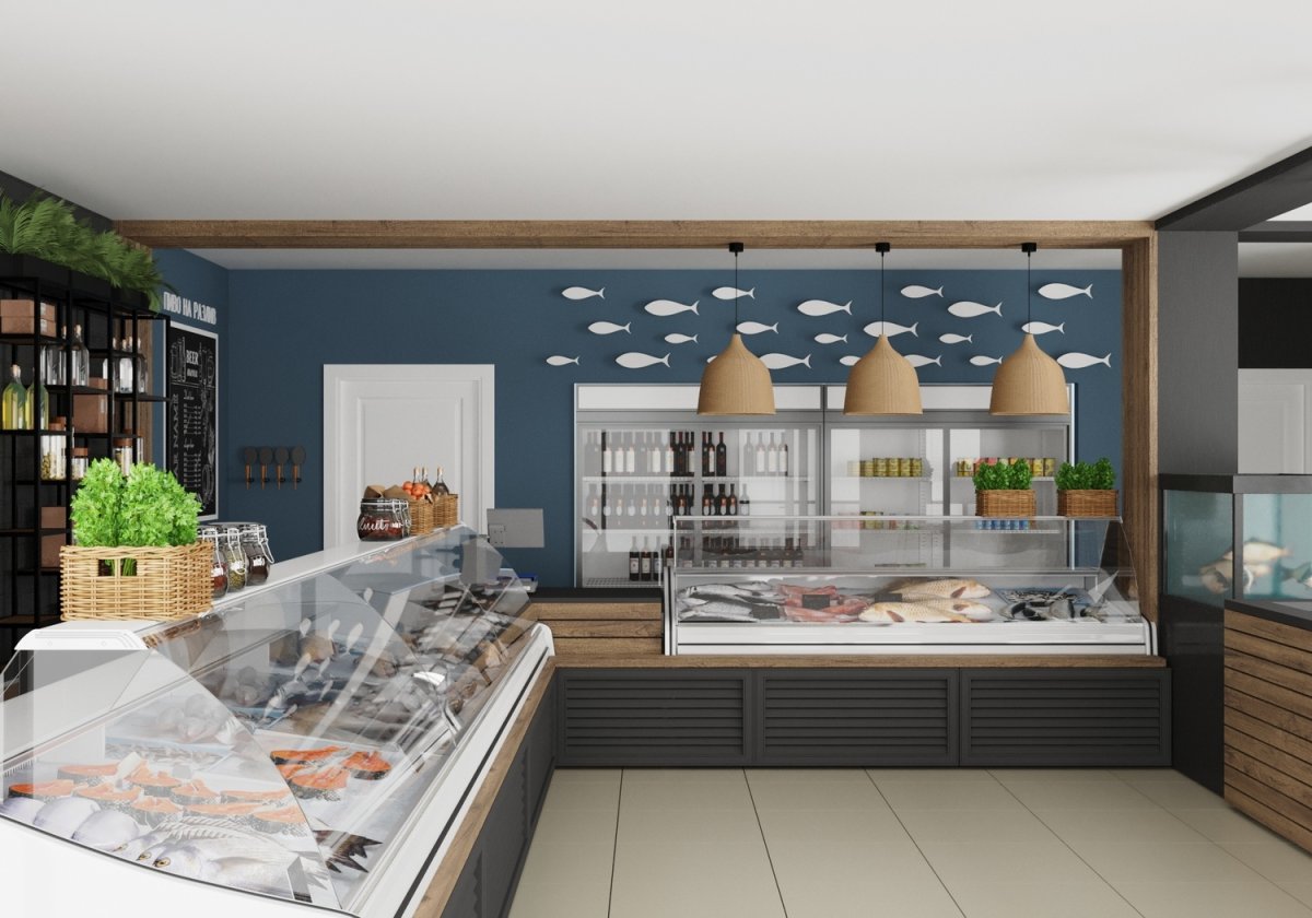 Декор для рыбного магазина