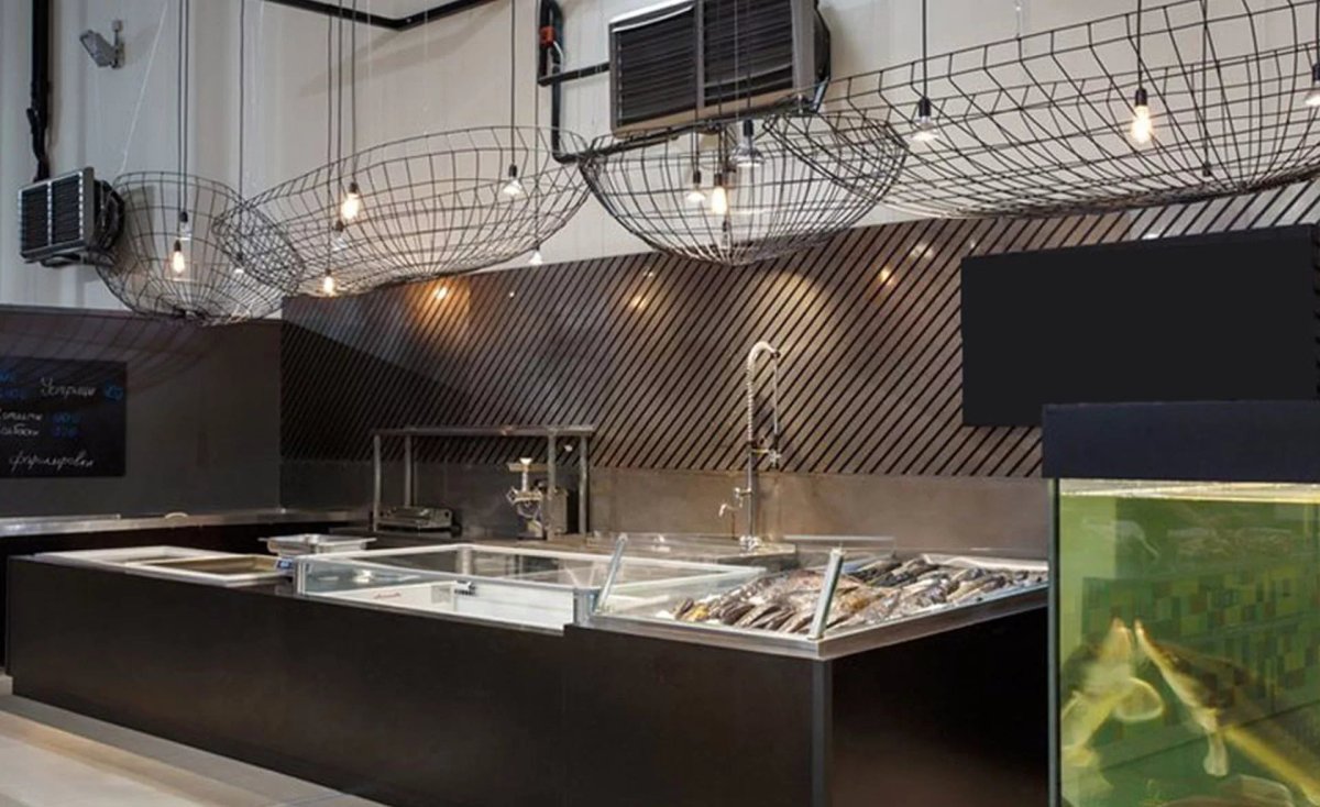 Интерьер рыбного магазина