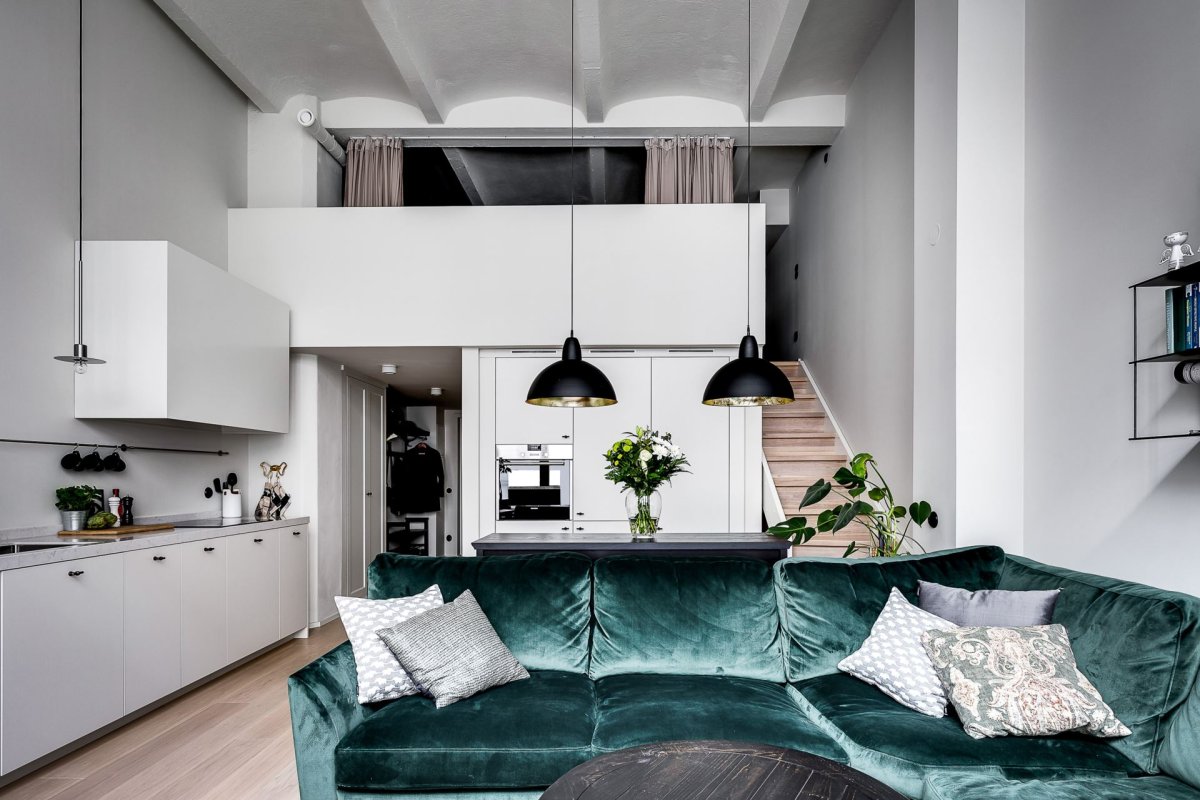 Скандинавский лофт с антресолью