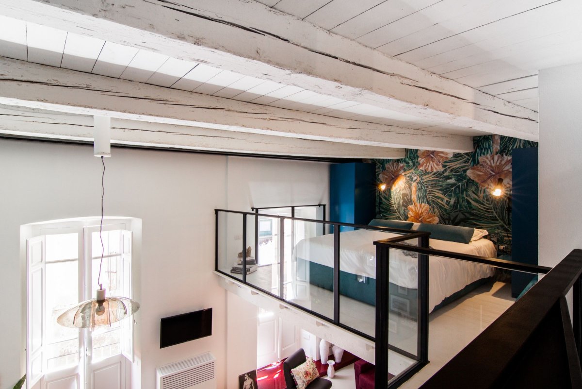 Антресольная кровать лофт