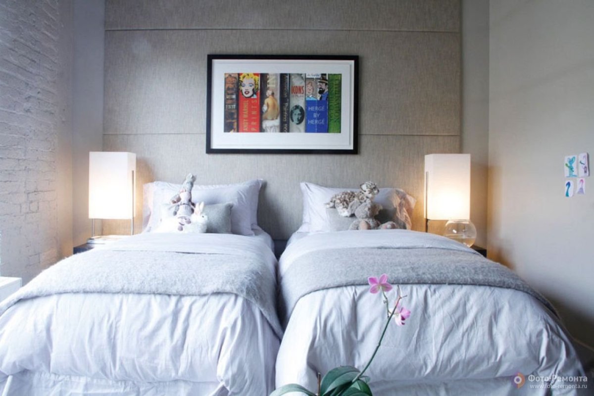 Спальня с раздельными кроватями