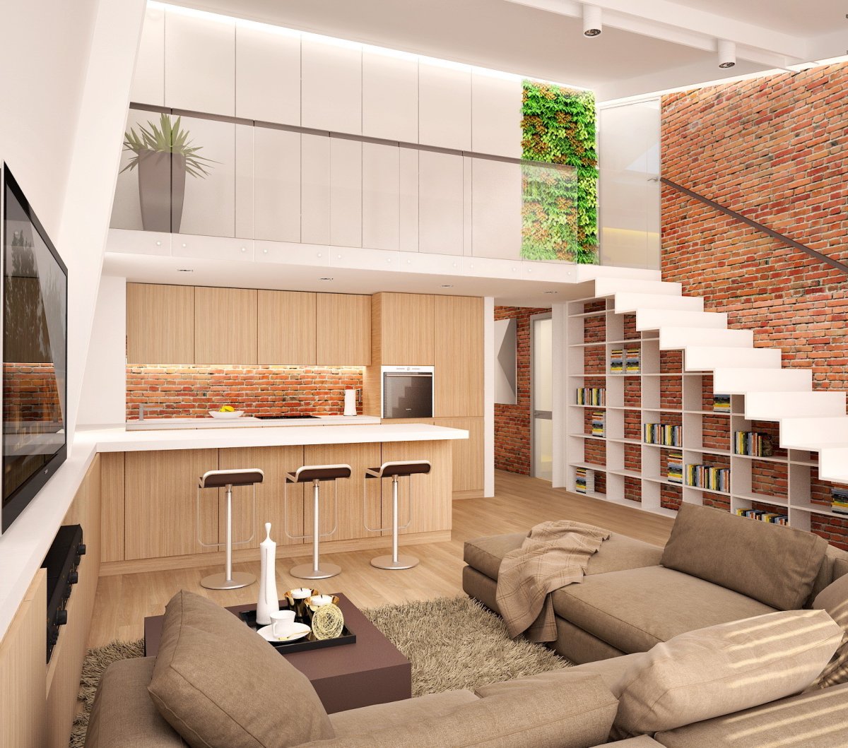 Двухуровневая студия 24м2