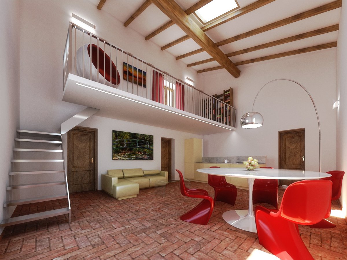 Антресоль в современной квартире