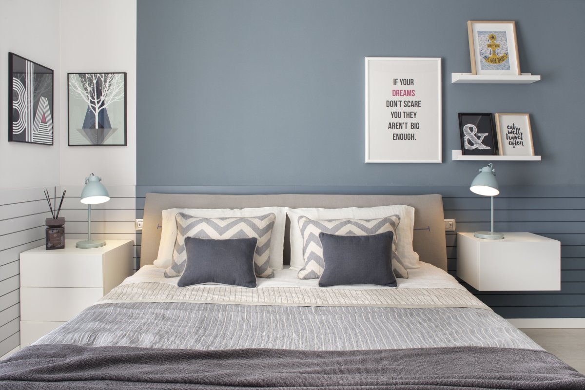 Спальная в серых тонах