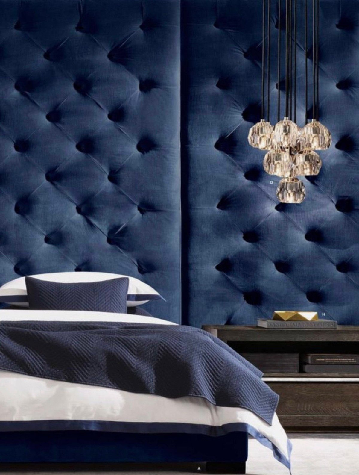 Кровать Наоми капитоне Blue