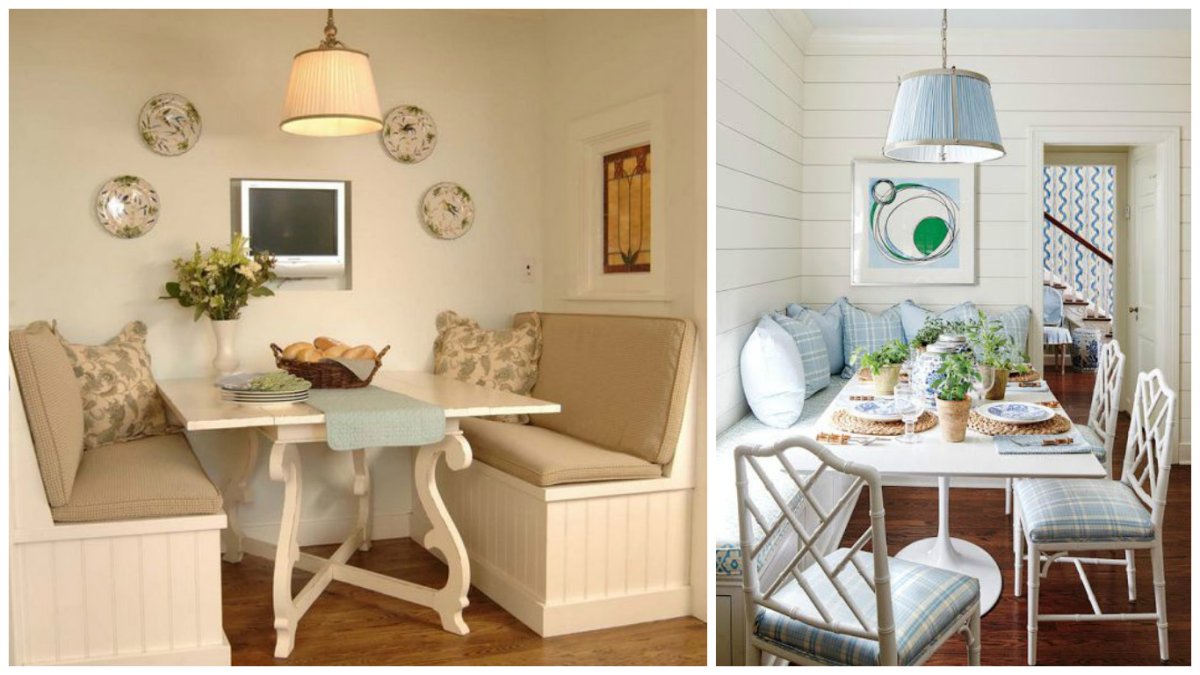 Угловая скамейка на балкон