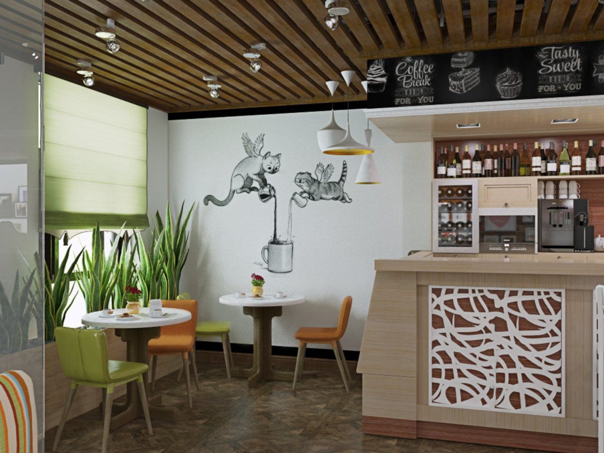 Интерьер молодежного кафе