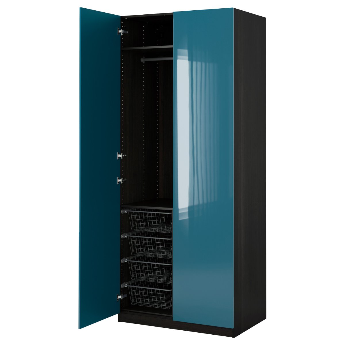 Покраска шкафов в бирюзовый