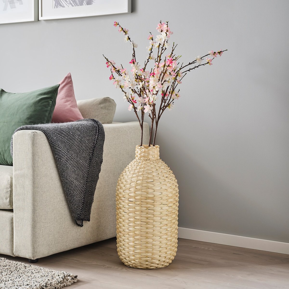 Плетеные вазы напольные