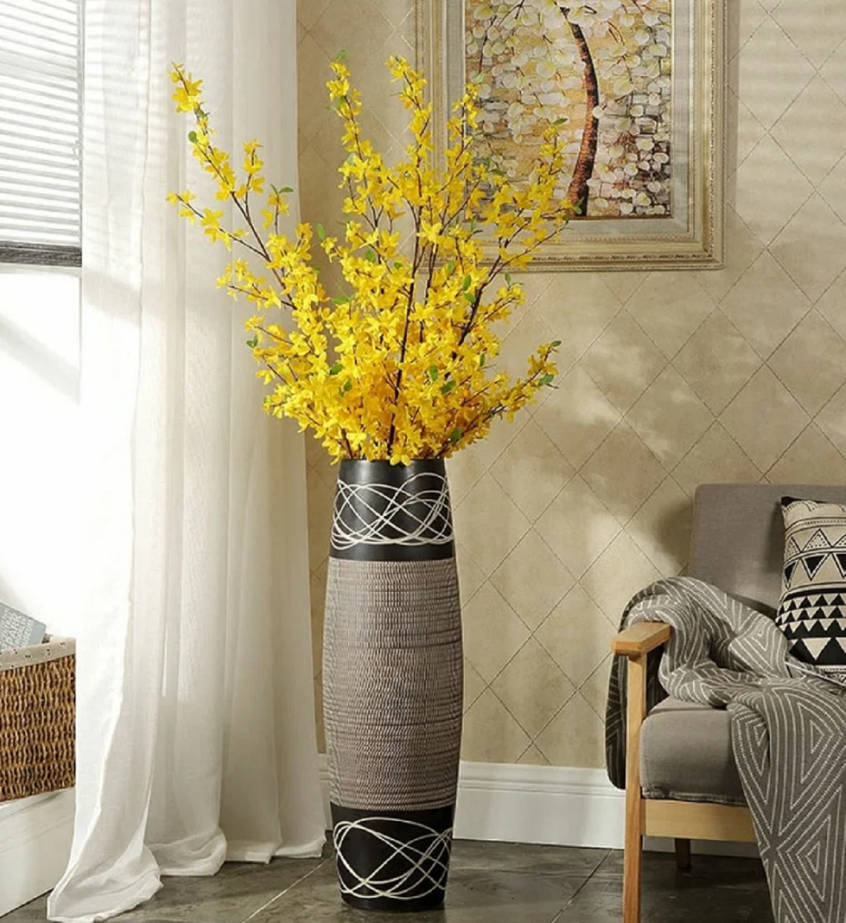 Плетеные светильники напольные