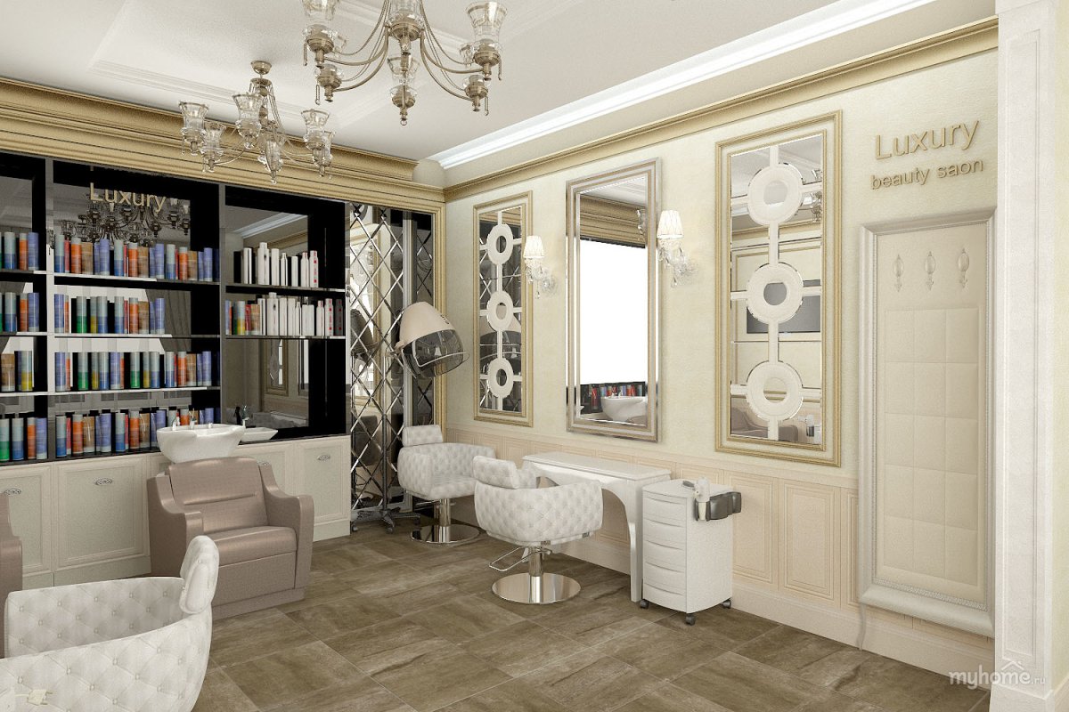 Интерьер салона красоты в классическом стиле