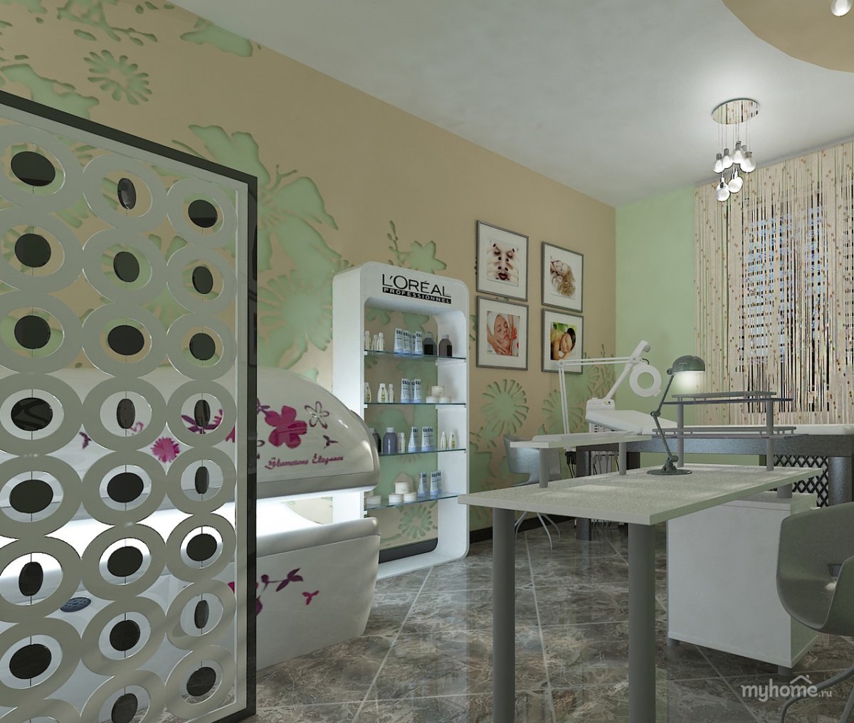 Перегородка в кабинете косметолога