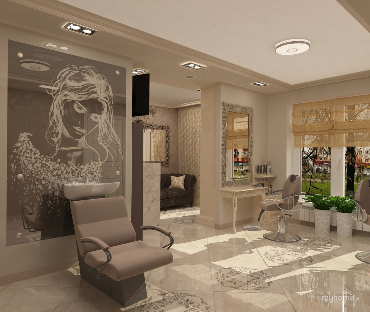 Салон красоты фойе