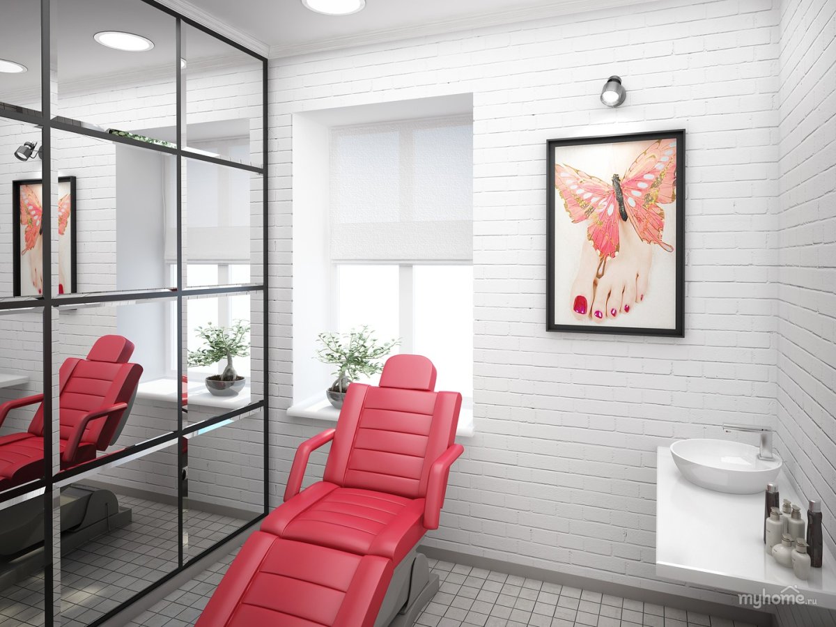 Отделка стен в салоне красоты