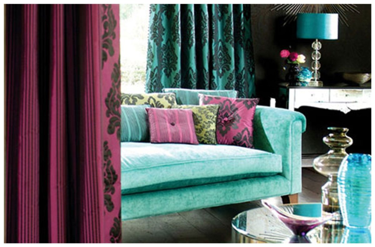 Бежево бирюзовая спальня в стиле Люкс