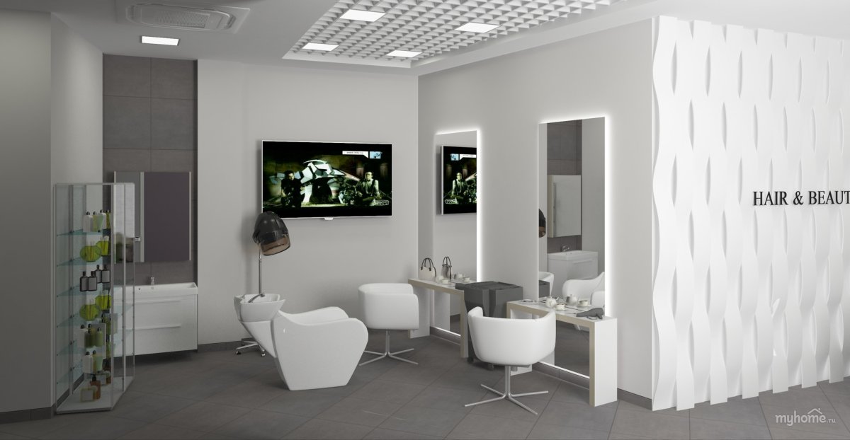 Интерьер обоев для салона красоты