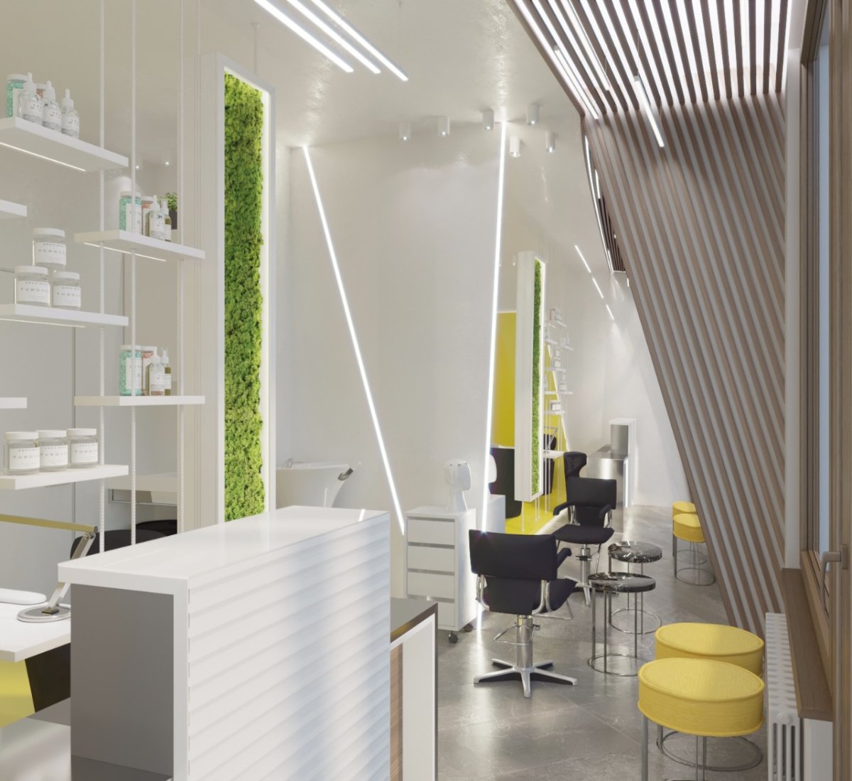 Перегородки в парикмахерской