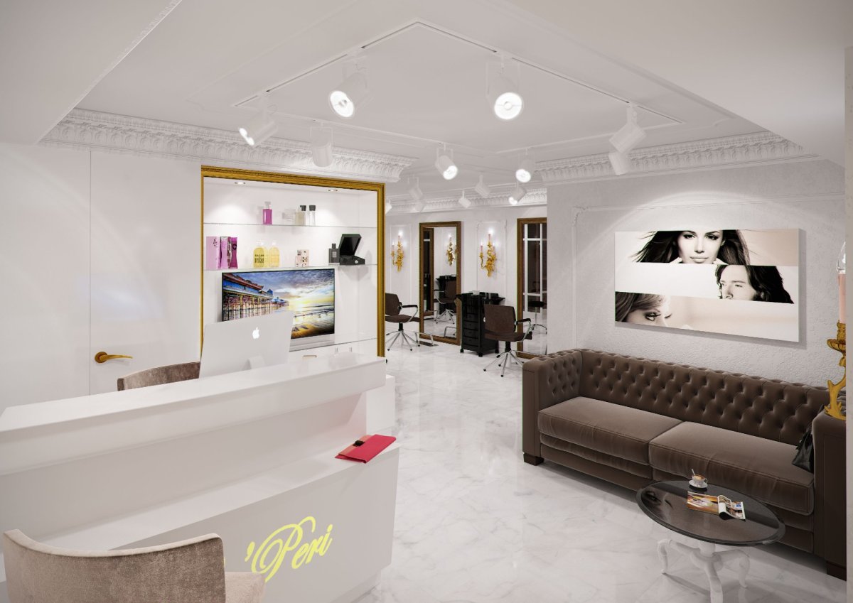 Интерьер салона красоты зонирование маникюра
