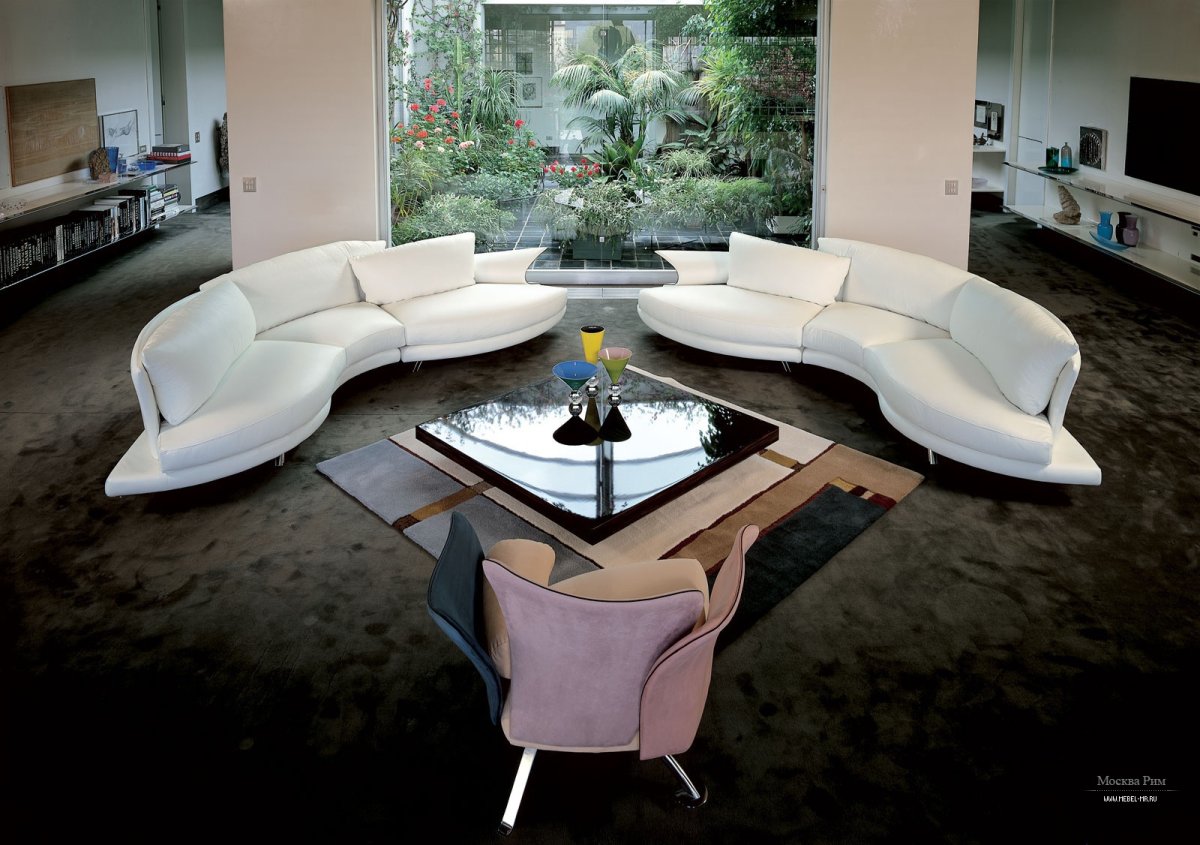 Полукруглый диван лофт