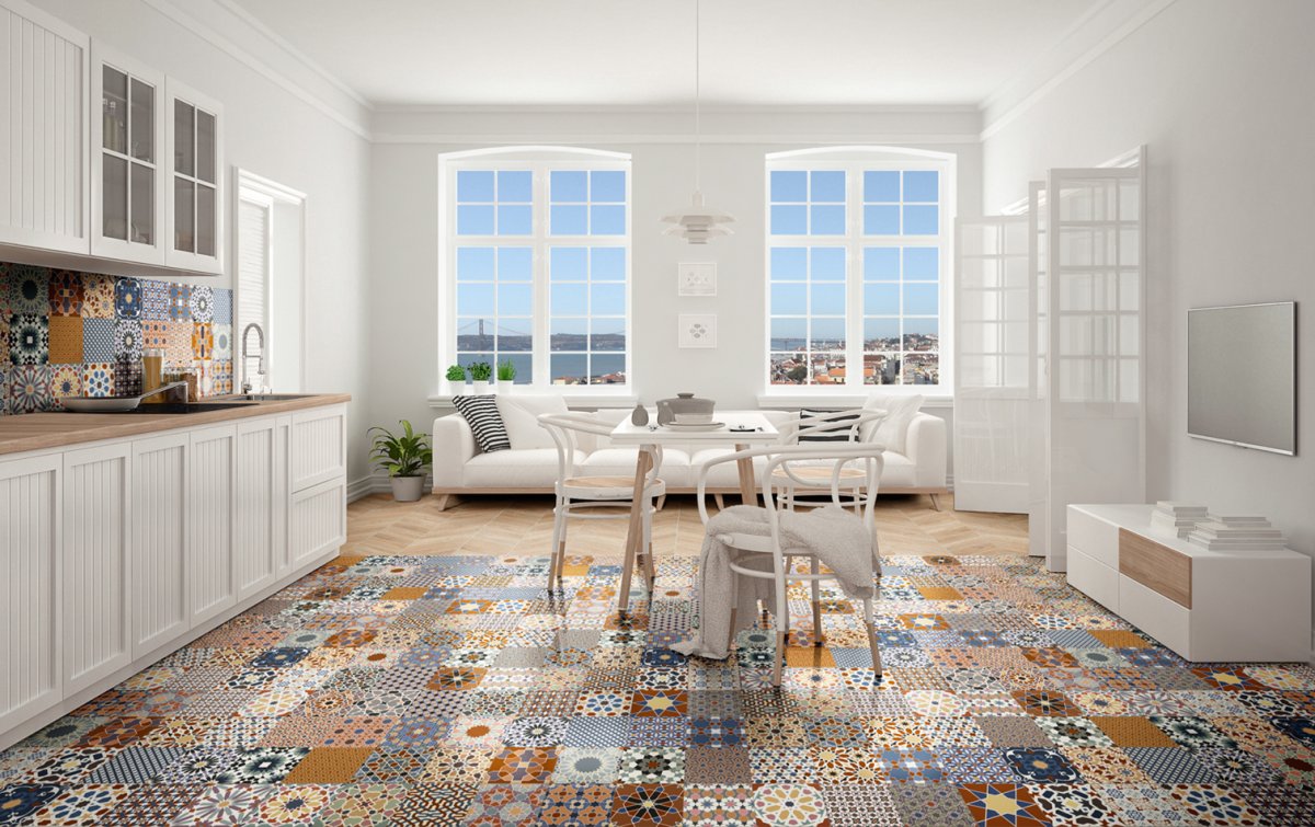 Панель ПВХ 375х2700х8 мм venta Арлекин матовая