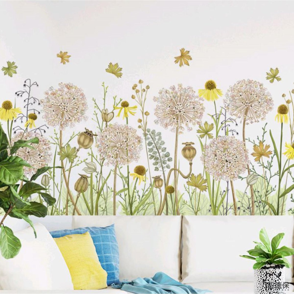 Одуванчики на стену декор