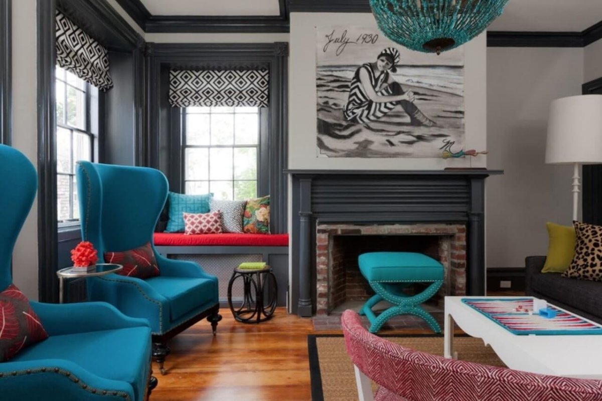 Бирюза в интерьере