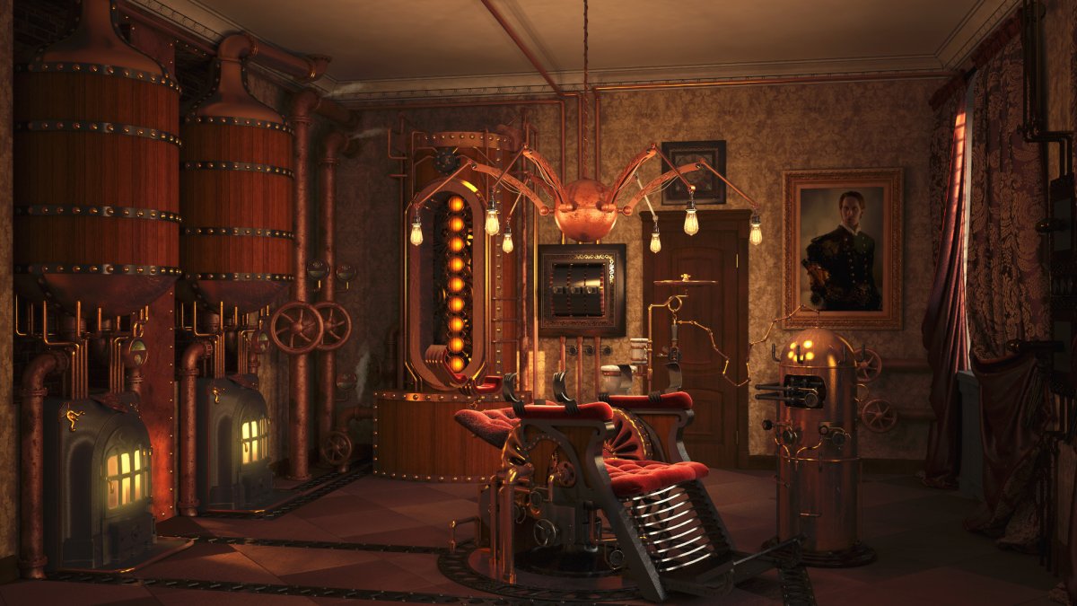 Дизельпанк интерьер