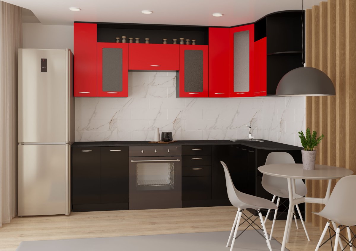 Кухонный гарнитур фуксия