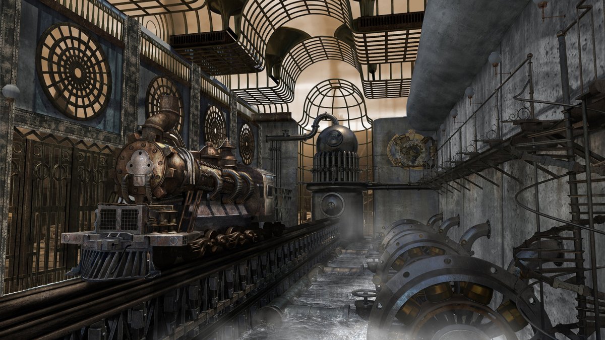 Интерьер дирижабля стимпанк