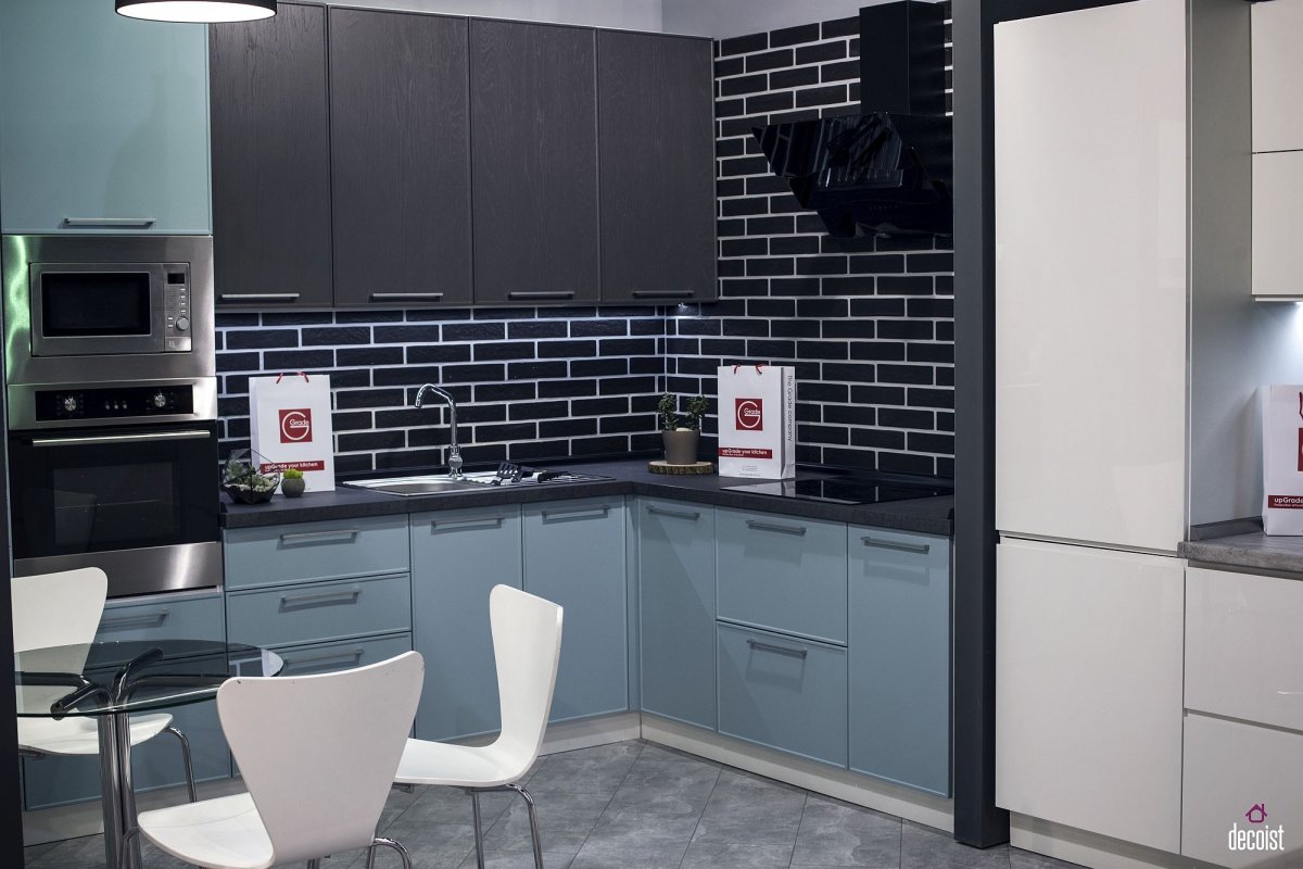 Кухня в красно сером цвете