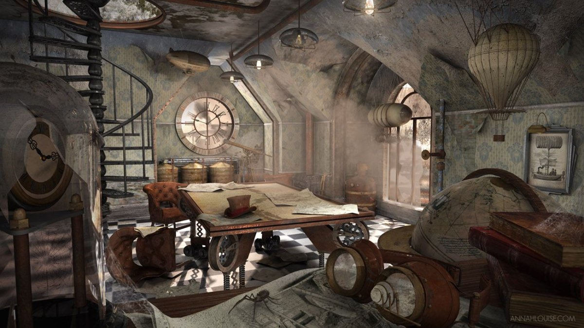 Лаборатория в стиле стимпанк