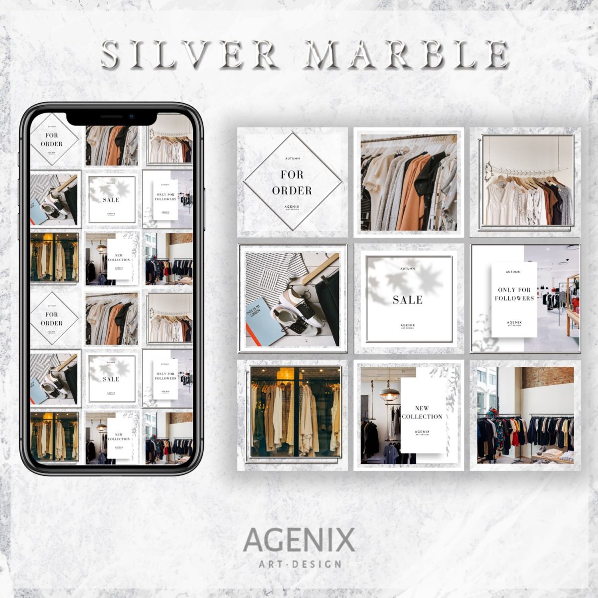 Шаблоны для инстаграма мрамор