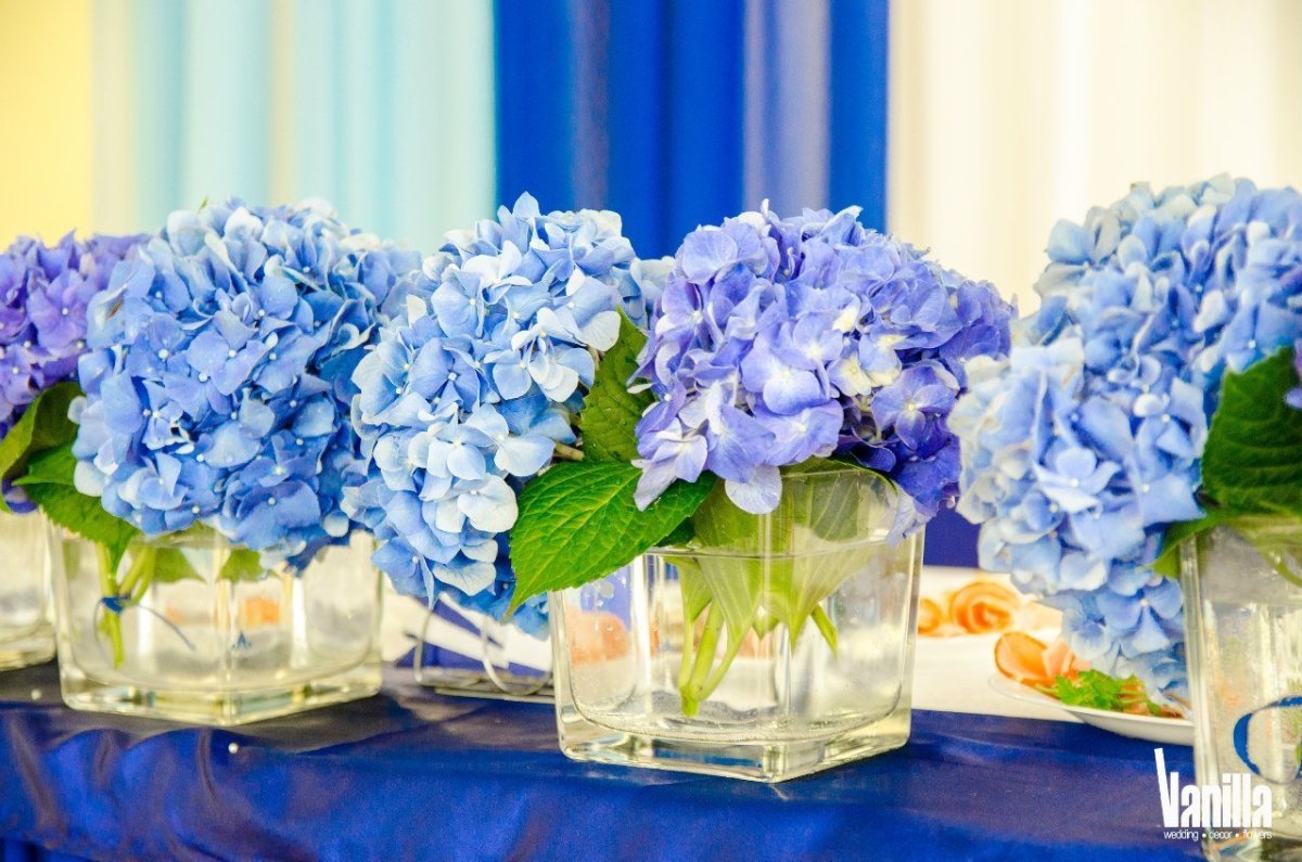 Искусственные гортензии в интерьере