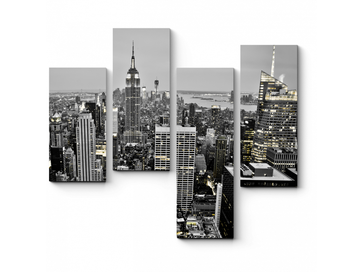 Модульная картина ночной Нью-Йорк